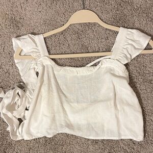 Monteau White Crop Top